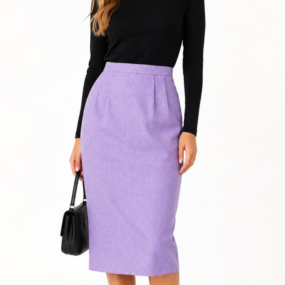 Sag Harbor Purple Pencil Skirt